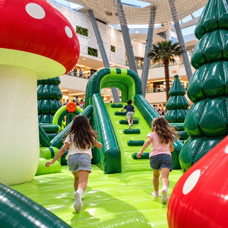 Niños jugando en el Bosque Mágico