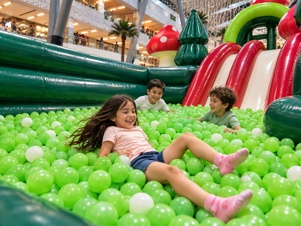 Piscina de pelotas y túneles
