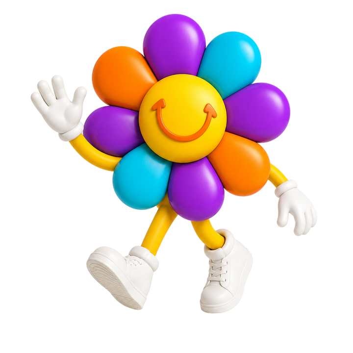 Flor mascota de Vagones de Sonrisas