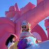 Castillo inflable rosa