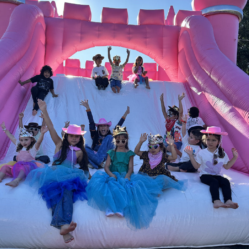 Castillo inflable rosa